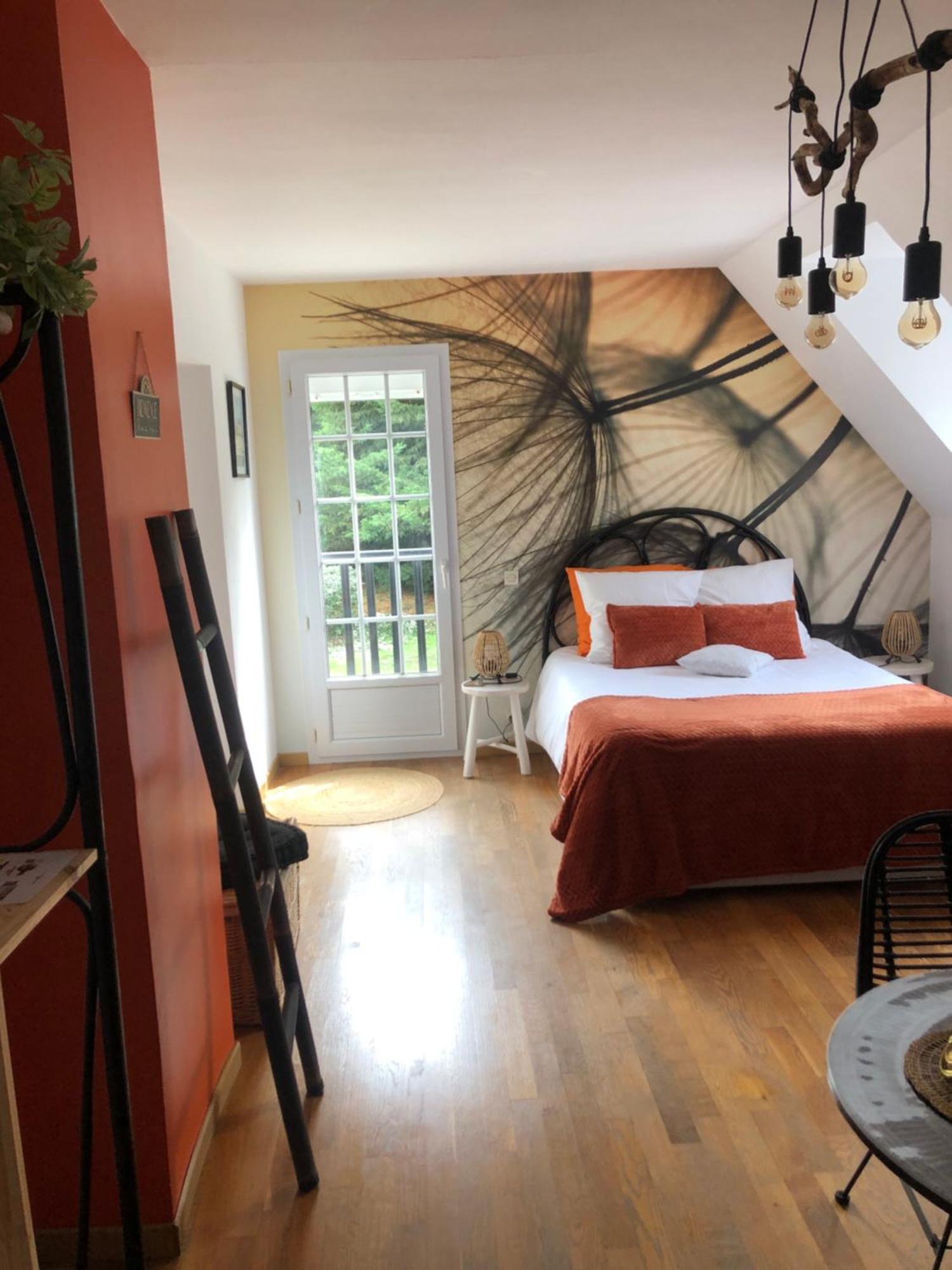 Belle Chambre Double Orange Tout Bonnement Bien Putot-en-Auge Luaran gambar